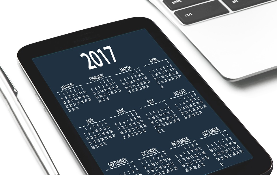 Kalender på tablet